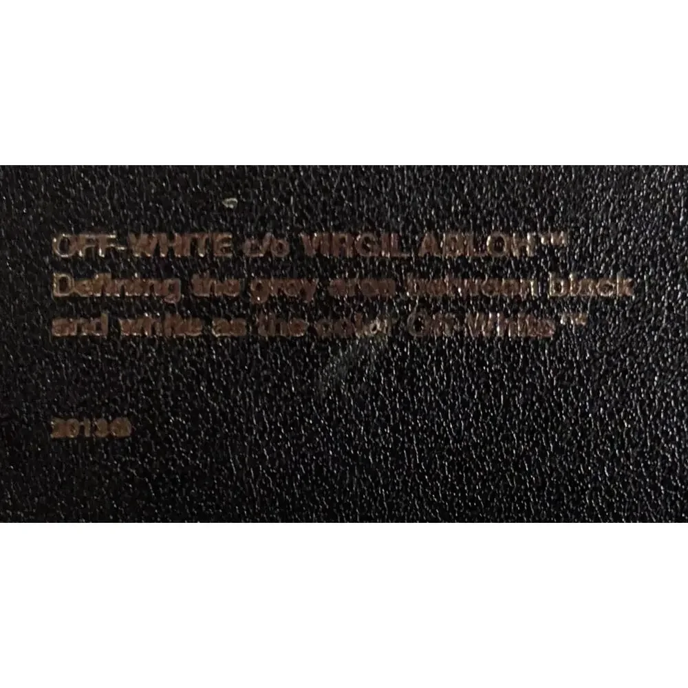 15-96(2) OFF-WHITE x VIRGIL ABLOH Leather Badge Card Holder Black